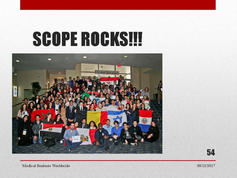 SCOPE ROCKS!!! 09/12/2017 Medical Students Worldwide 54 SCOPE ROCKS!!! 09/12/2017 Medical Students Worldwide 54
